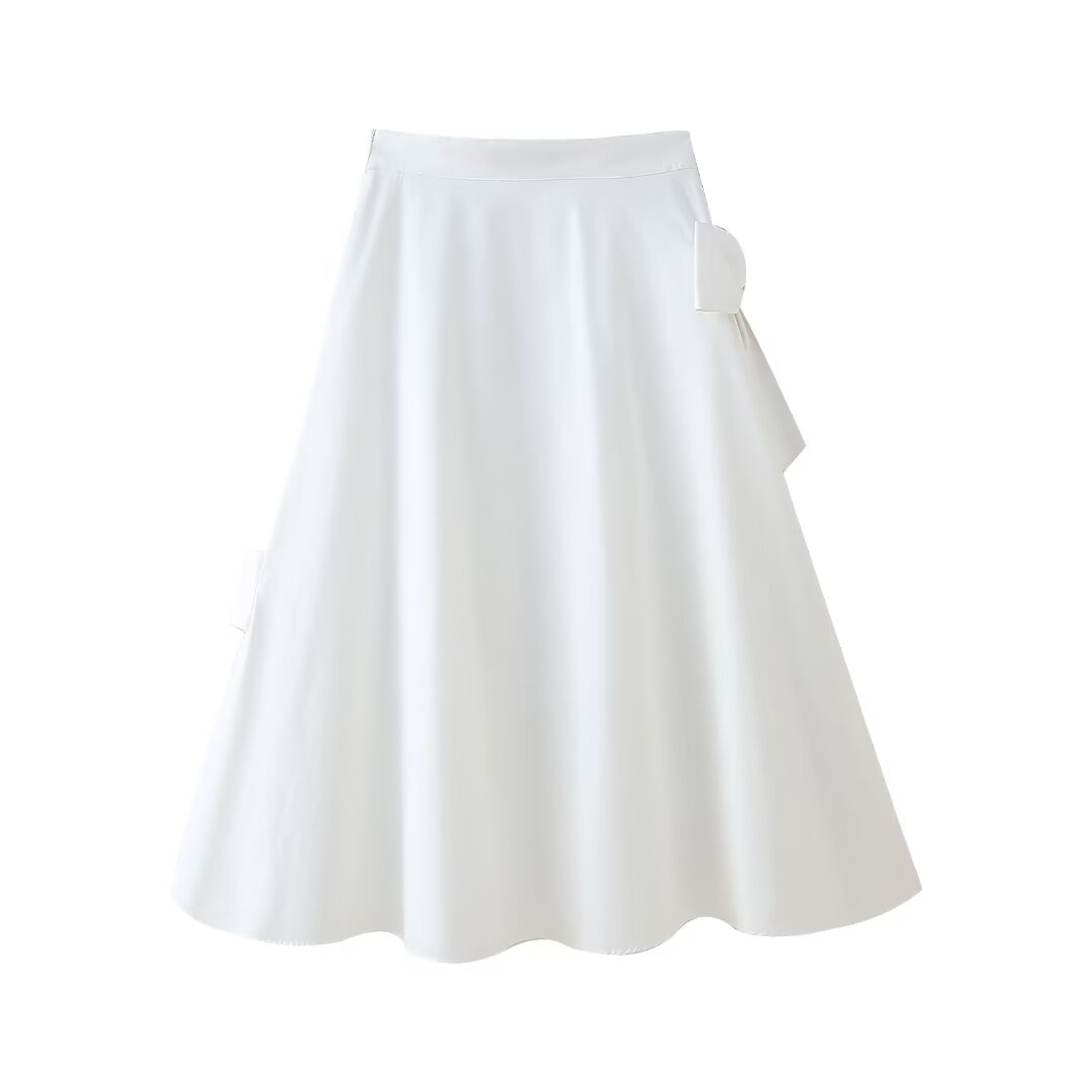 Solid Color Skirt Women Clothing Summer Row Skirt