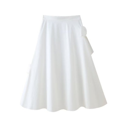 Solid Color Skirt Women Clothing Summer Row Skirt