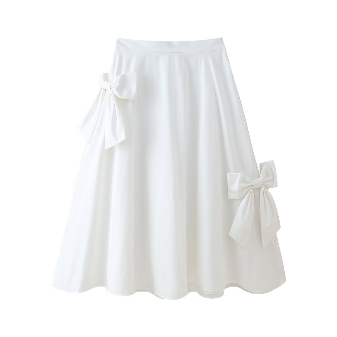 Solid Color Skirt Women Clothing Summer Row Skirt