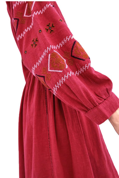 Bohemian Ethnic Style Embroidery Dress