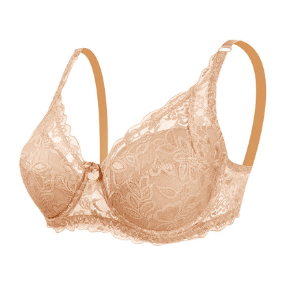 Thin Cotton Cup Lace Bra Adjustable Comfortable Breast Holding Women Underwear