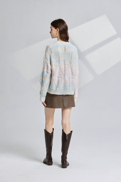 High Grade Slouchy Style Openwork Loose Sweater