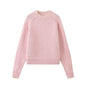 Three Color Round Neck Sweater Women Autumn Winter Simple All Matching Sweater