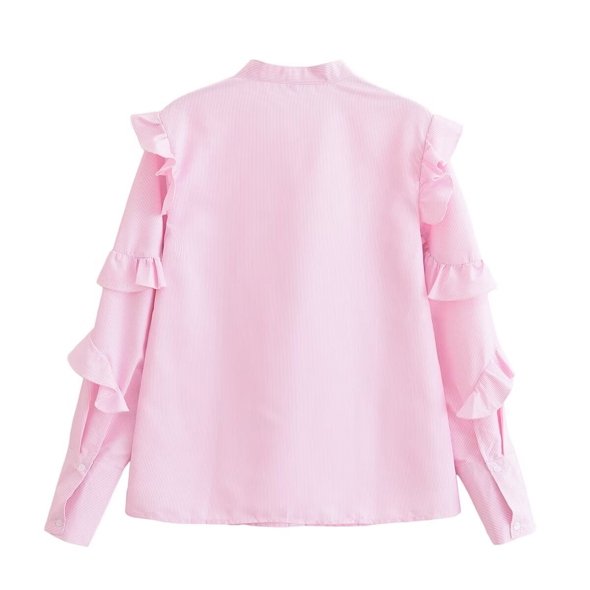 Early Autumn Ruffle Loose Long Sleeve Shirt