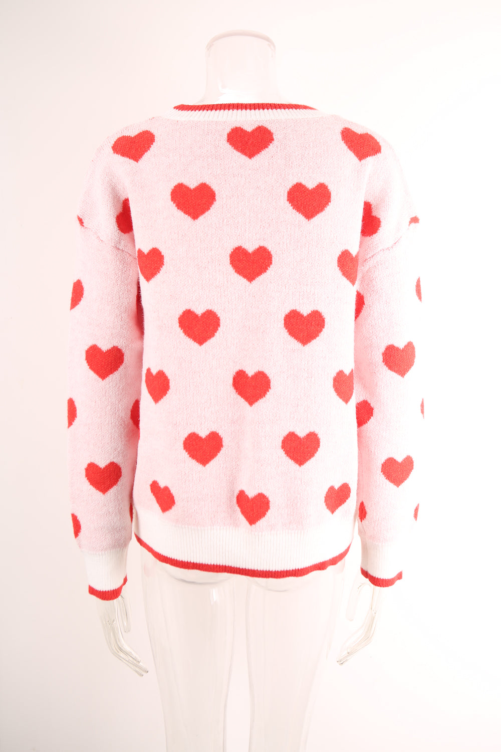 Winter Love Sweater Festival Contrast Color Long Sleeves Oversized Knit Sweater