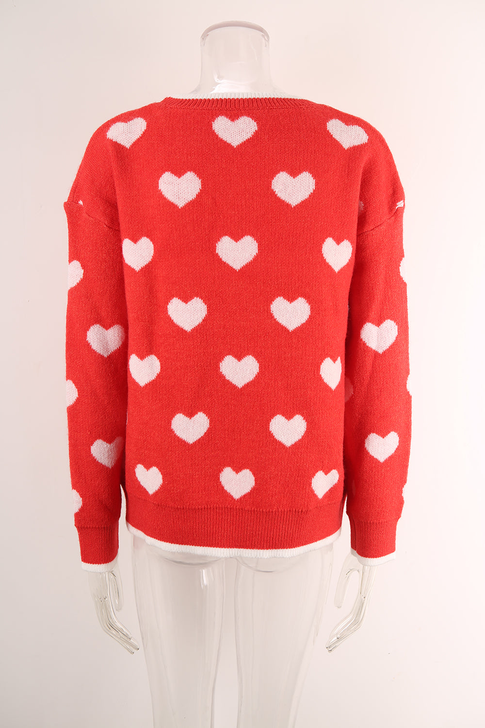 Winter Love Sweater Festival Contrast Color Long Sleeves Oversized Knit Sweater