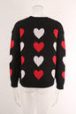 Sweater Winter Women Clothing Love Valentine Day Round Neck Pullover Peach Heart Sweater Women