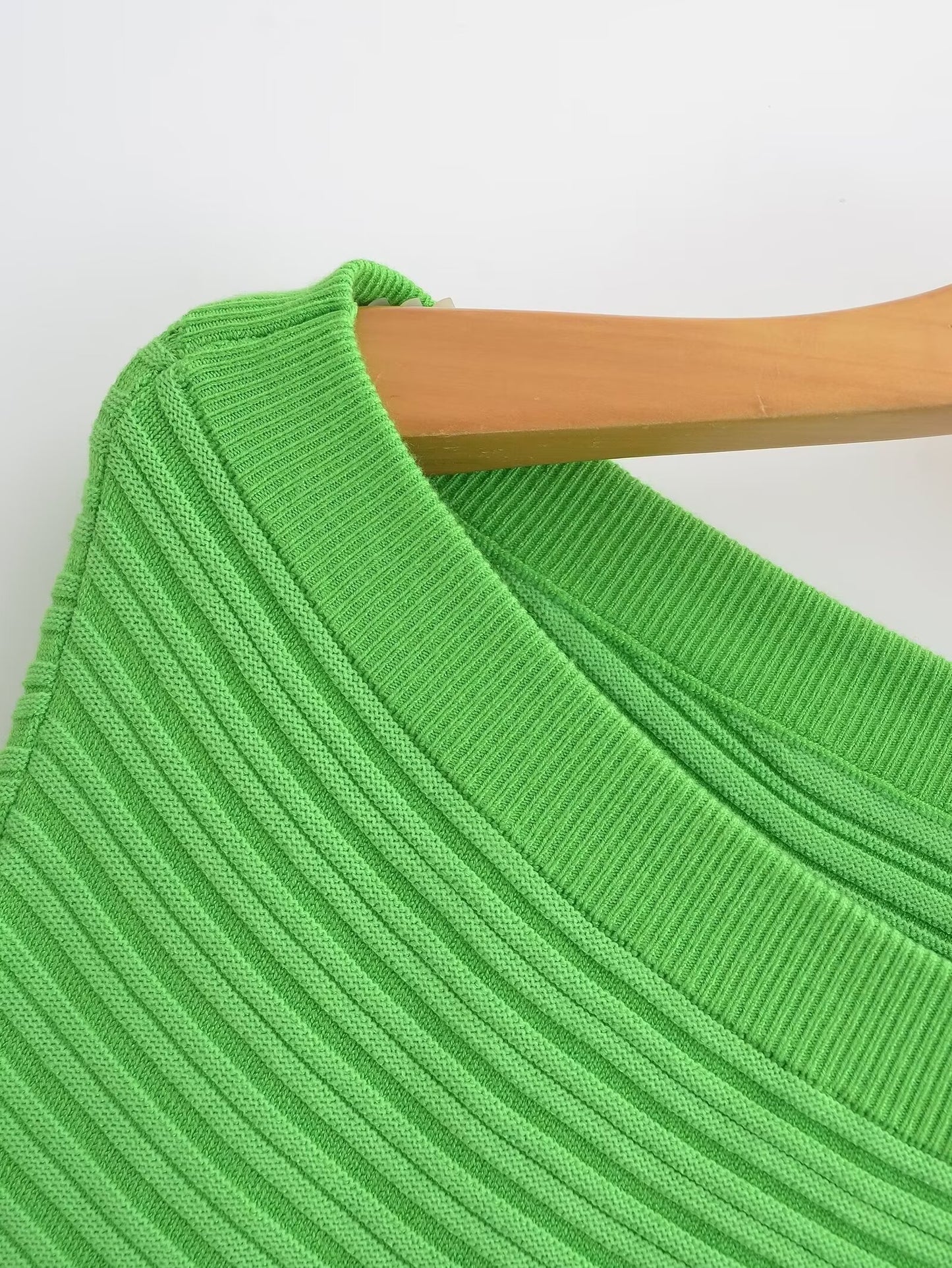 Summer Sexy Sexy Slim Fit Tube Top Straight Green Dress Sleeveless Knitted Dress