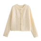 French Gentle Knitted Cardigan Women Sweet Idle Loose Sweater Coat Autumn Top