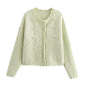 French Gentle Knitted Cardigan Women Sweet Idle Loose Sweater Coat Autumn Top