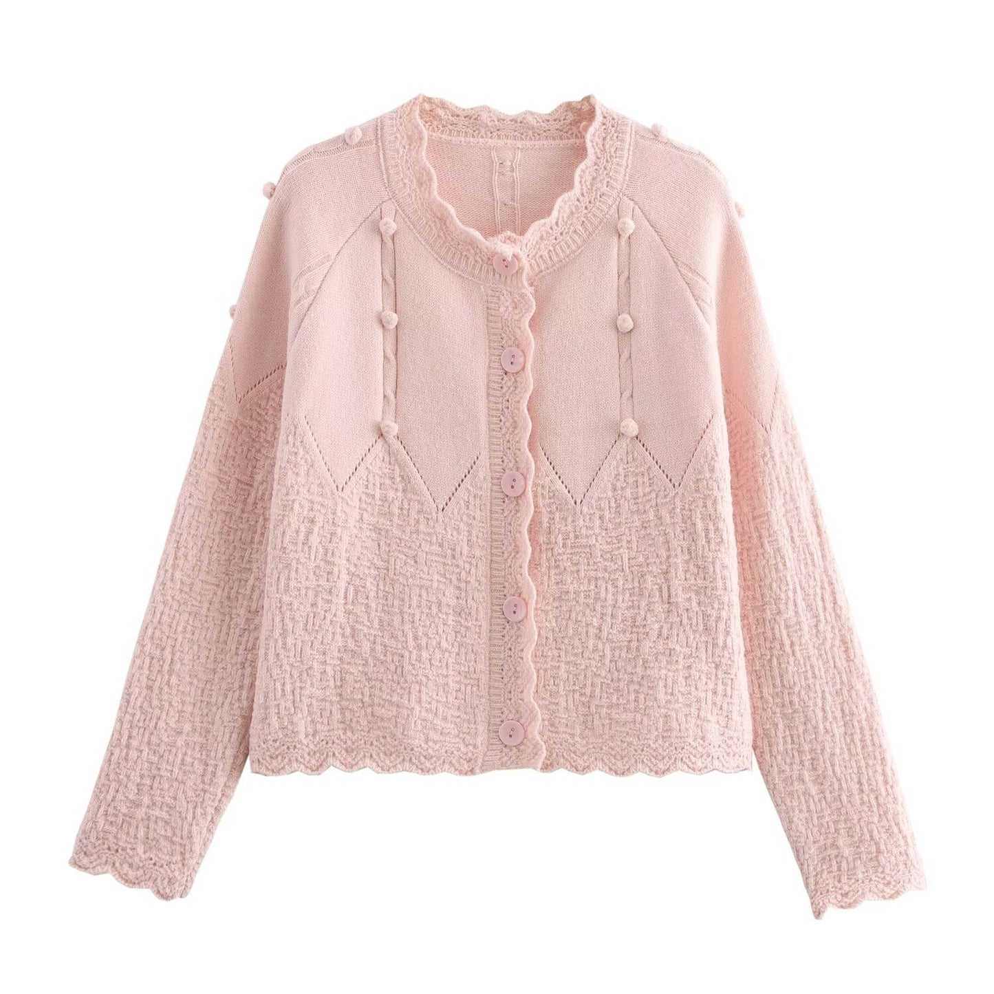 French Gentle Knitted Cardigan Women Sweet Idle Loose Sweater Coat Autumn Top