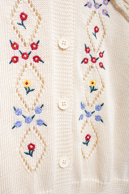 Fall Women Clothing Elegant Embroidery Knitted Sweater