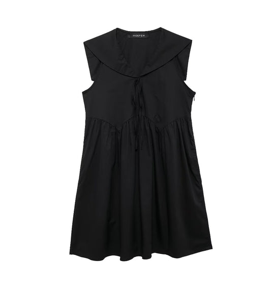 Fall Women Clothing Minimalist Bowknot Short Dress