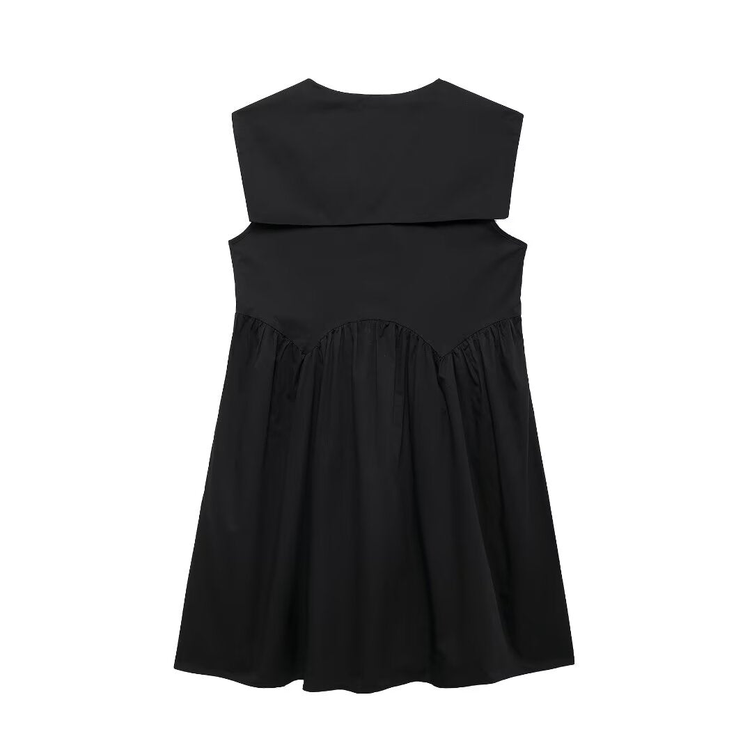 Fall Women Clothing Minimalist Bowknot Short Dress