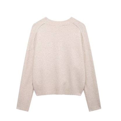 Fall Women Clothing Stylish Simple Soft Knitwear