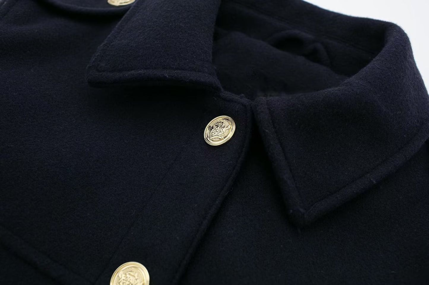 Fall Polo Collar Wild Pocket Decorative Single Breasted Jacket Coat