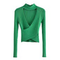 Women Clothing Spring Openwork Knitted Top