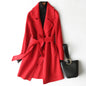 Double-Faced Woolen Goods Cashmere Overcoat Women Mid-Length Small Woolen Coat