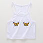 New Women Dragon Totem Print Bare Cropped Slim Fit Short Camisole Undershirt