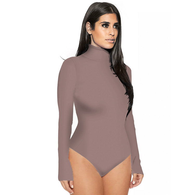 Autumn Winter Long-Sleeved Bottoming Shirt Women Clothing  Tight Bodysuit Bodysuit