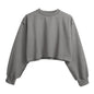 Fleece Lined Long Sleeved Fitness Yoga Wear Top Sports Cropped   Short Sweater for Women