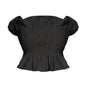 Stylish Unique Two Piece Women Top Design Beveled Shoulder Leakage Small Sling Pleated Vest Two Piece Set Small Shirt For Women