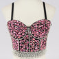 Heavy Industry Beads Vest Ball Sexy Sling Light Diamond Corset Chest Support Body Shaping Top