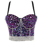 Heavy Industry Beads Vest Ball Sexy Sling Light Diamond Corset Chest Support Body Shaping Top