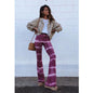 Summer Women Clothes Loose Casual Print Flared Pants