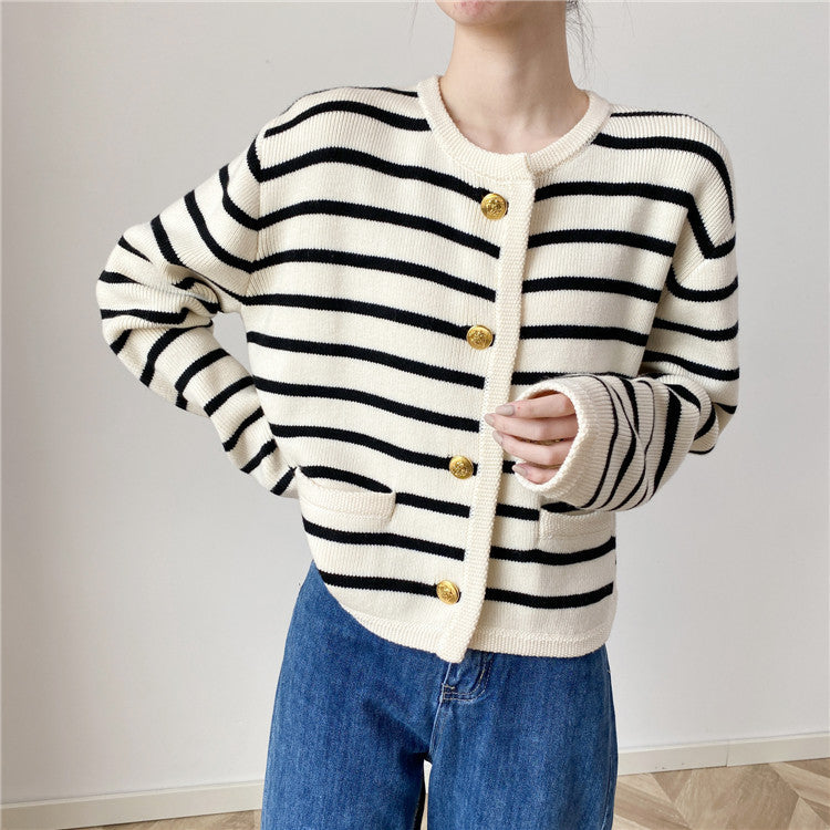 Carrie Vintage Striped Women Sweater