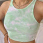 Mineral Wash Tie Dyed Women Underwear Vest