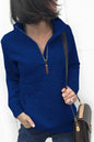 Autumn Winter Pocket Long-Sleeve Zipper Women Top Sweater