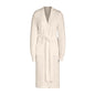 Fluffy Set Women Clothes Casual Plush Lace-up Long Cardigan Belted Bathrobe Homewear Coat