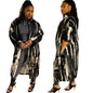 Women Clothing  New Autumn Winter Long Casual Printed Zipper Trench Coat Women