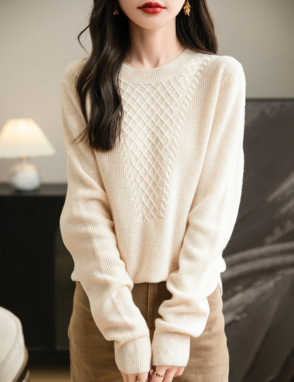 Belinda Woman Crewneck Long Sleeve Knit Sweater