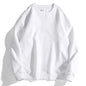 Winter Neck Fleece Lined Women off Shoulder Sweater Fashionable Custom Class Clothes Loose Solid Color Large round Neck Sweater