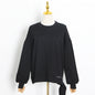 Spring Casual Design Hem Irregular Asymmetric Zipper Terry Women Sweater Loose