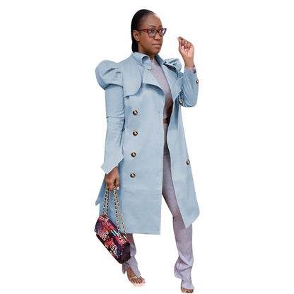 Women Clothing All-Match Casual Long Trench Coat Women Clothing