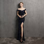 Women Fairy Dream Socialite Gathering Party Evening Dress Sexy Long Slimming Toast Dress Bride