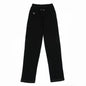 Spring Trendy Decorative Pin Sweatpants Women Bright Line Elastic-Waist Straight-Leg Pants