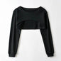 Front Short Back Long Half Short Women Spring Autumn Loose Casual High Waist Long Sleeves Pullover Smock Top