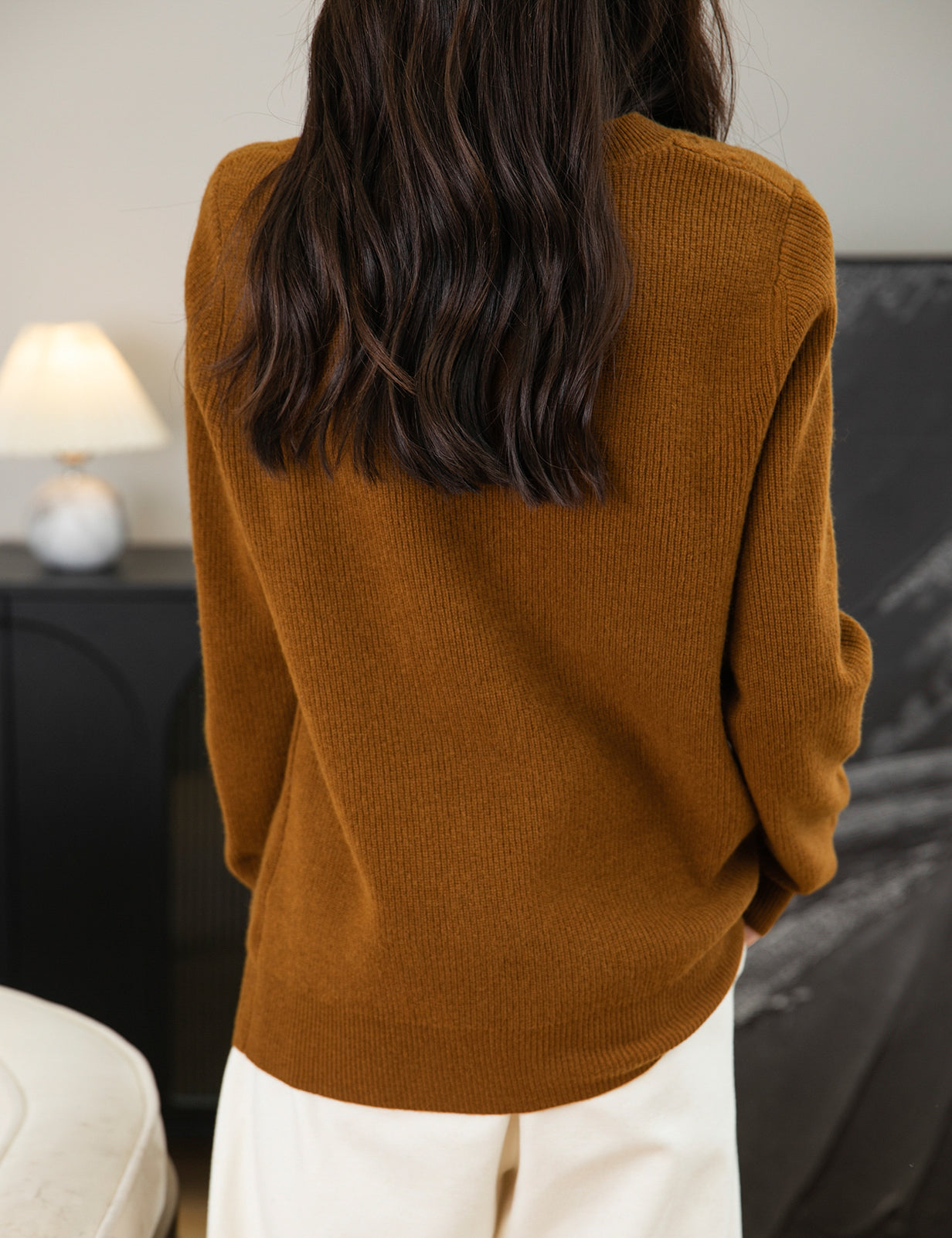 Belinda Woman Crewneck Long Sleeve Knit Sweater