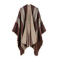 Women Cashmere like Large Split Ethnic Shawl Arrival of Autumn Winter Scarf Air Conditioning Cape Cloak