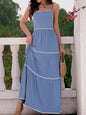 Tiered Square Neck Maxi Cami Dress