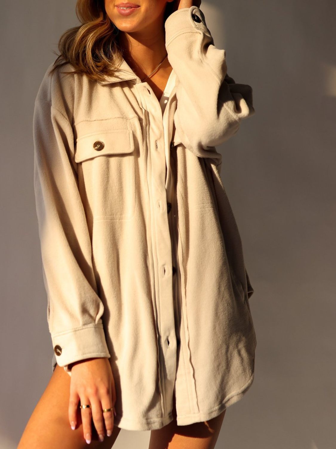 Button Up Long Sleeve Jacket