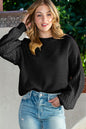 Light Grey Chunky Knit Sleeve Drop Shoulder Sweater