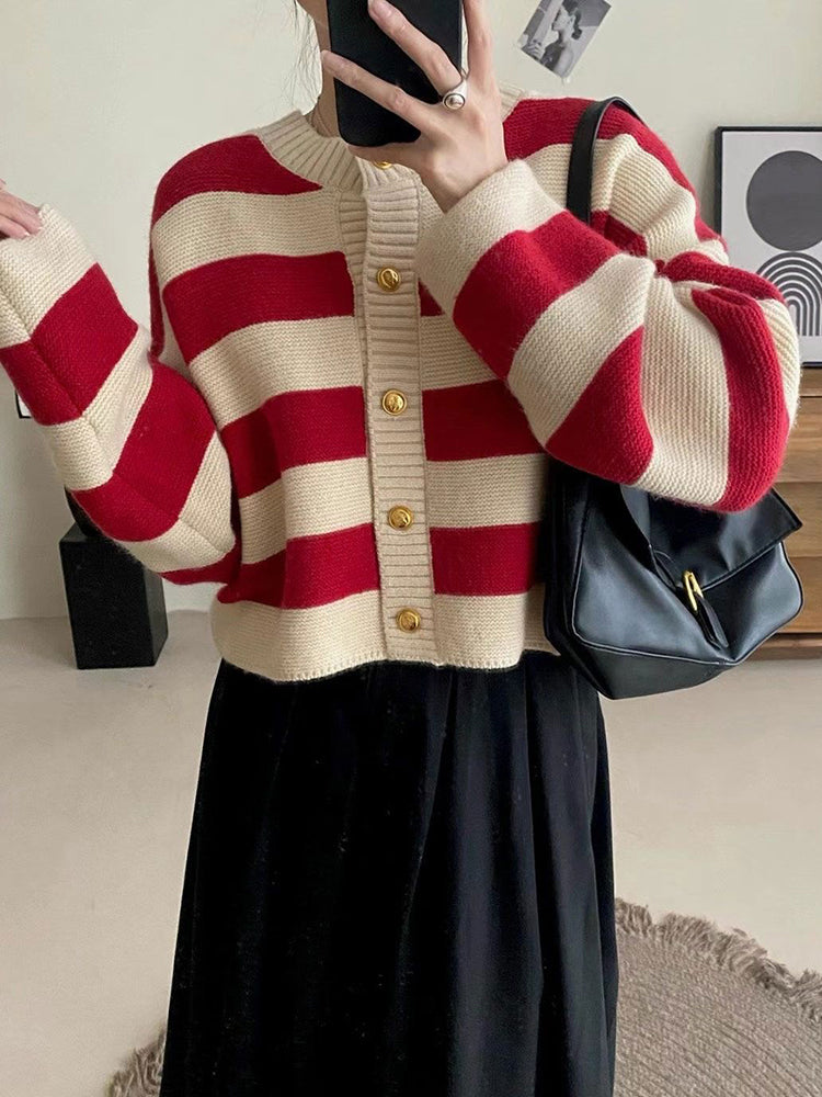 Susan Women Knitted Striped Sweater