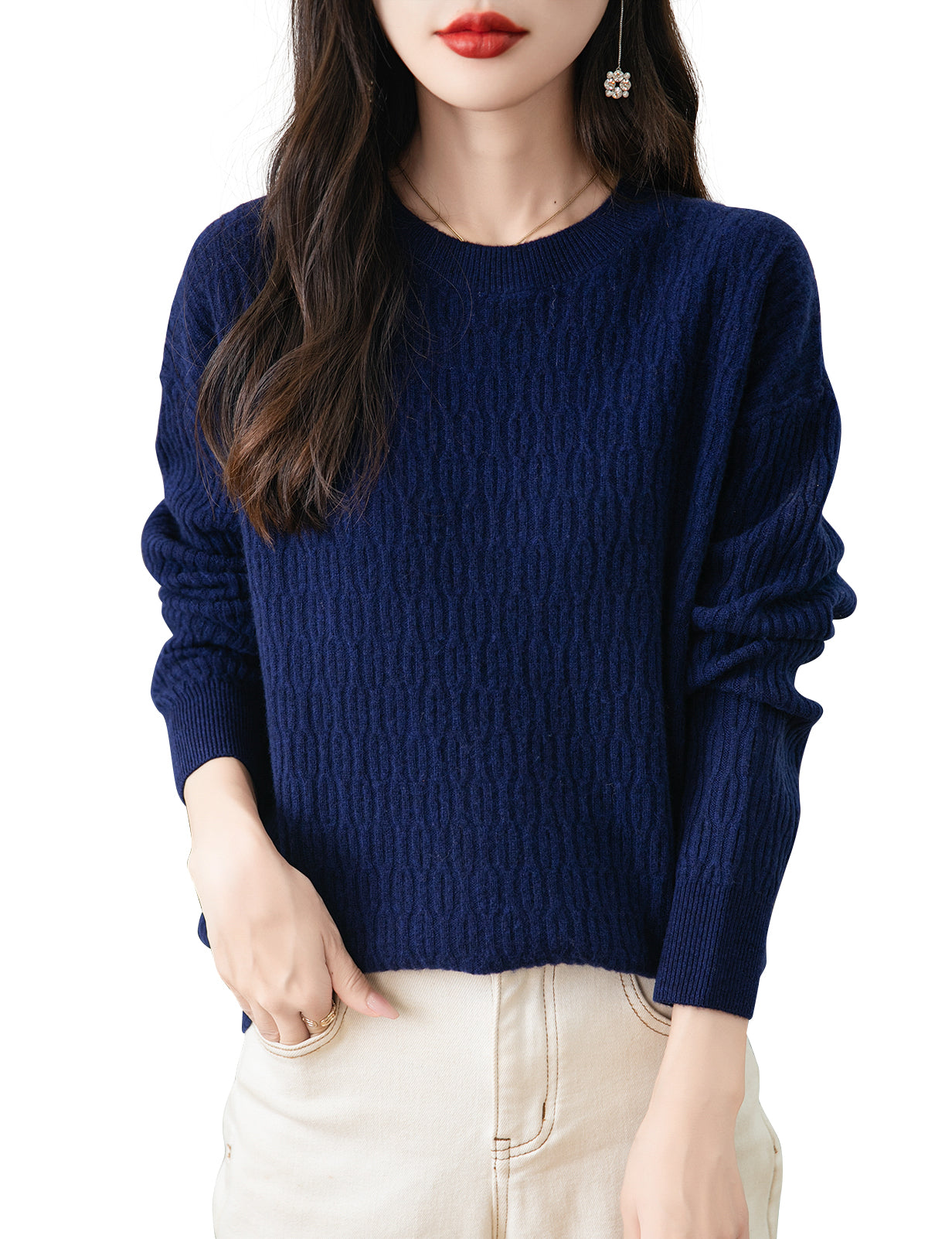 Cheryl Woman Wool Crew Neck Sweater