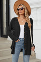 Ribbed Button Up Long Sleeve Cardigan