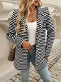 Devine Striped Long Sleeve Hooded Outerwear